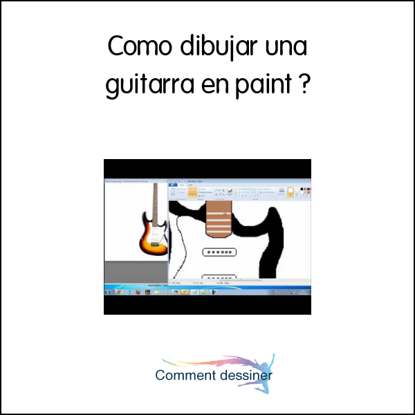 Como dibujar una guitarra en paint